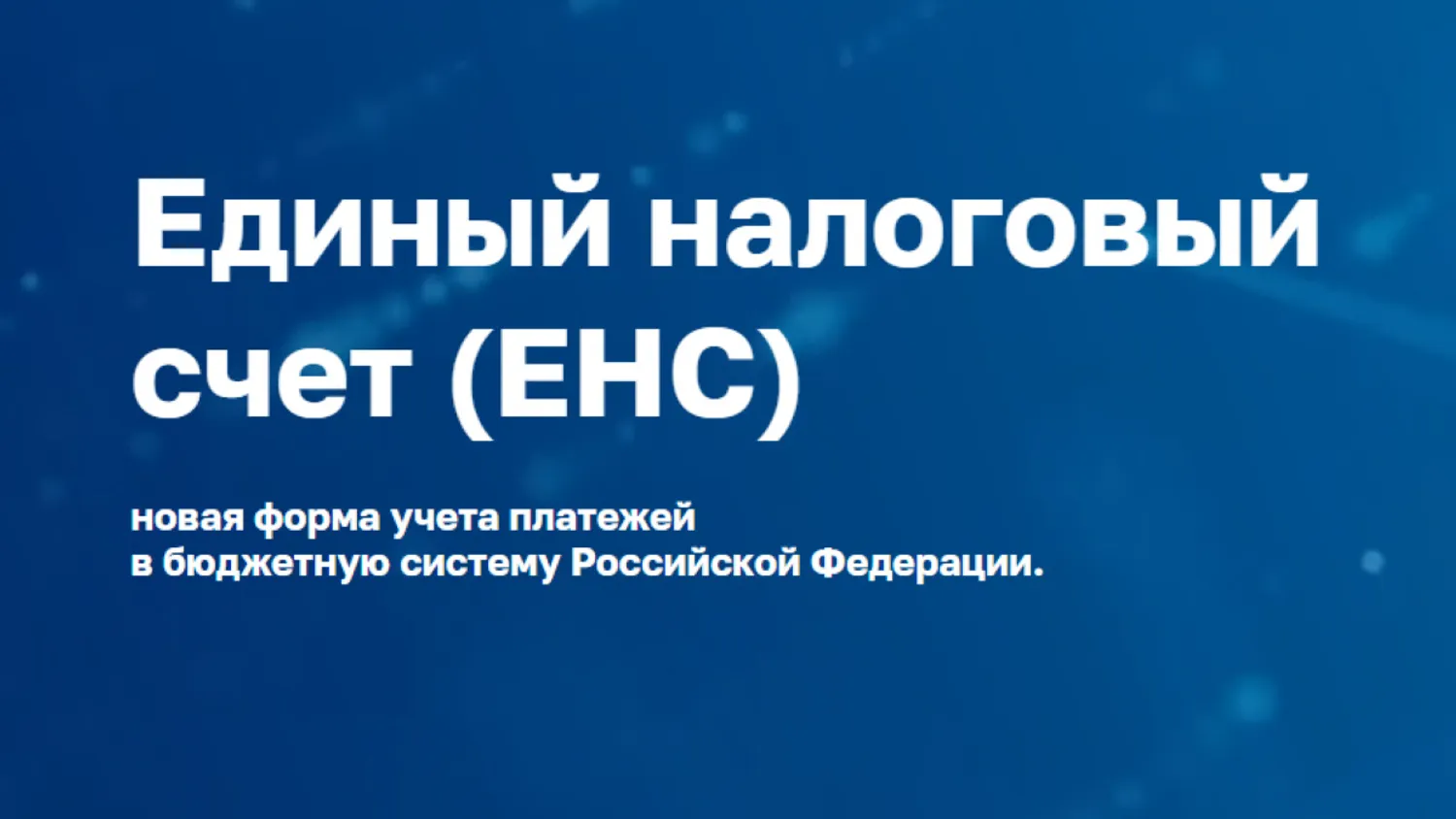 Единый налоговый счет (ЕНС) для чайников